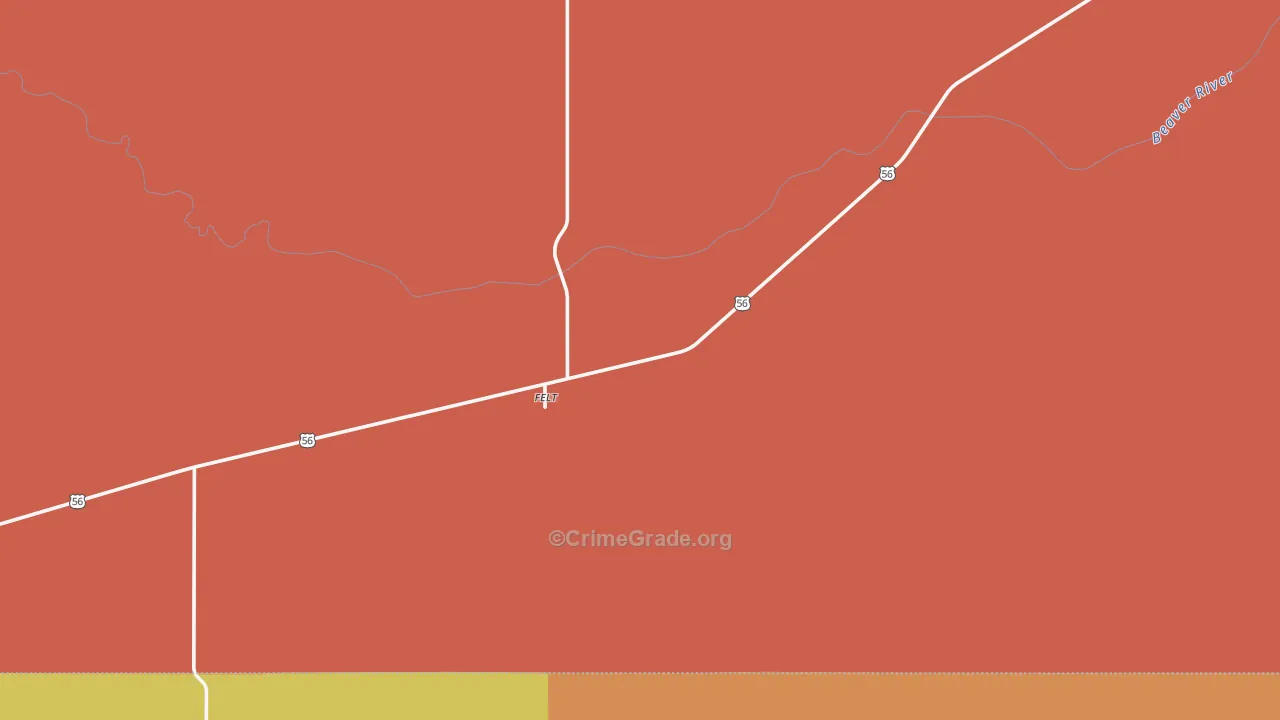 Felt, OK Map of Robbery Rates
