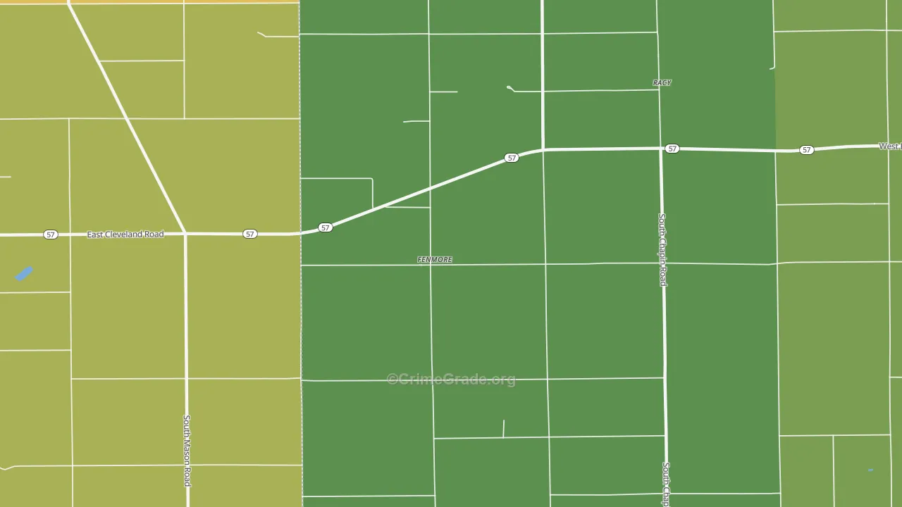 Fenmore, MI Map of Robbery Rates