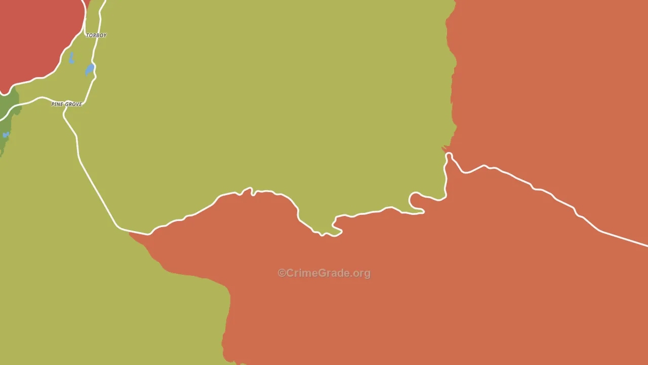 Ferry County, WA Map of Robbery Rates