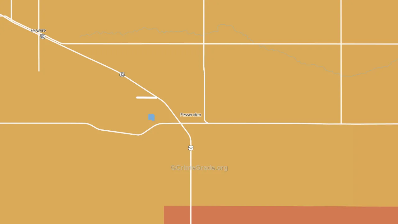Fessenden, ND Map of Robbery Rates