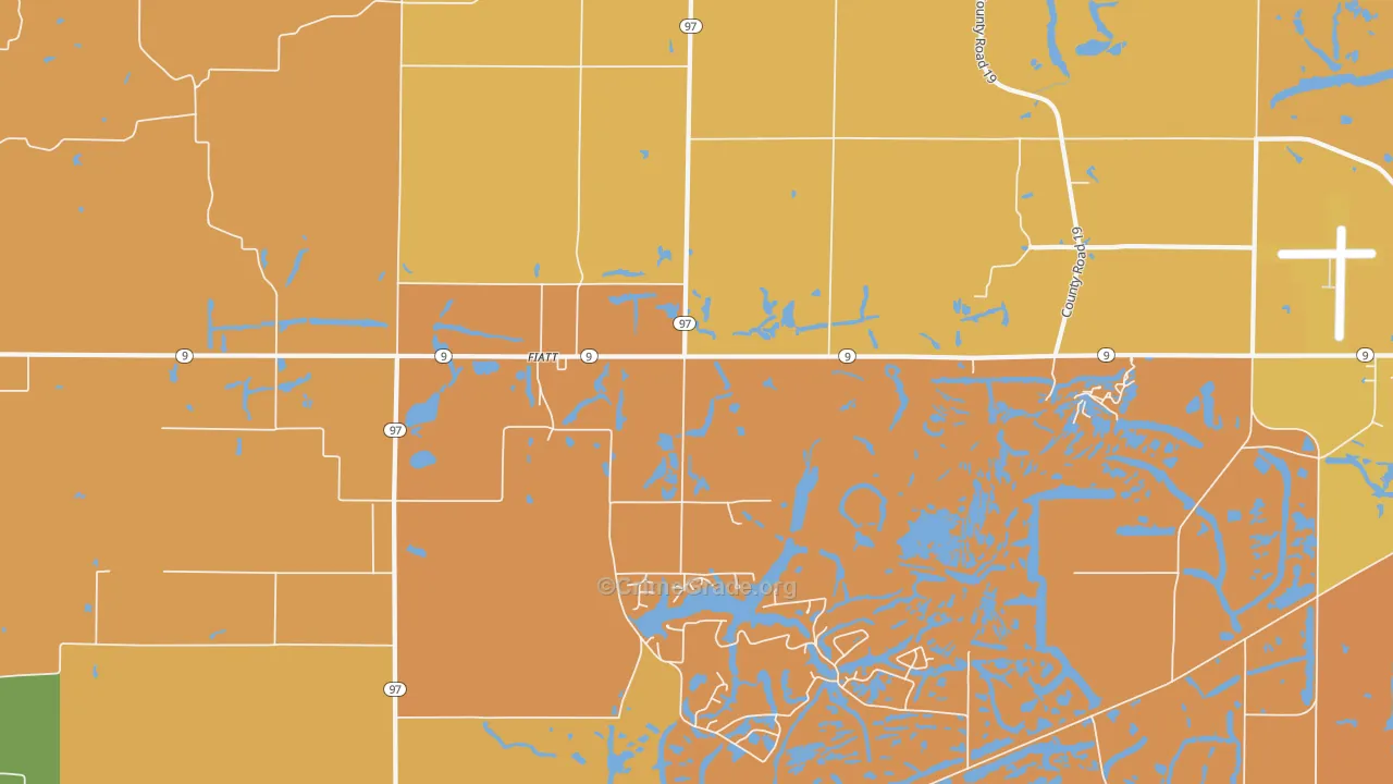 Fiatt, IL Map of Robbery Rates
