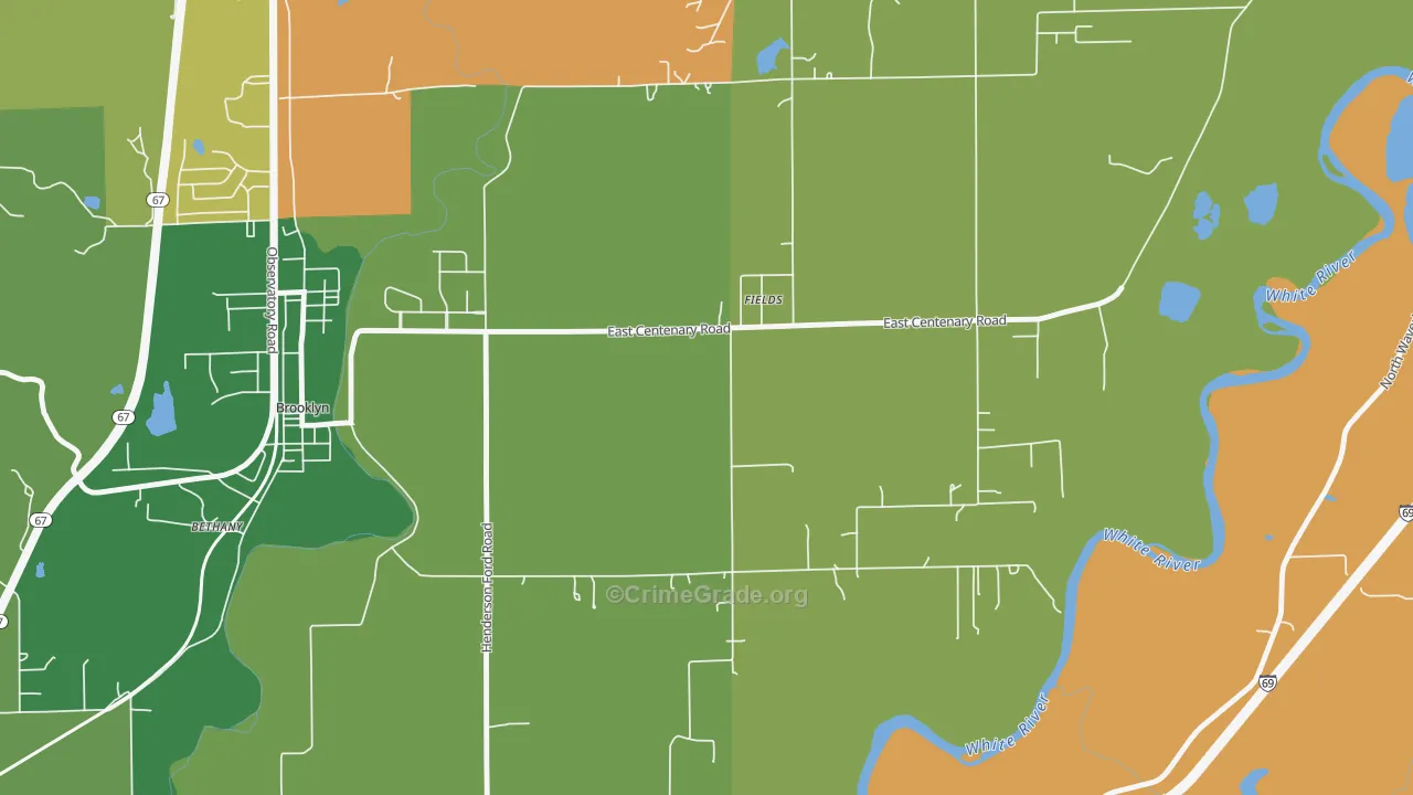 Fields, IN Map of Robbery Rates