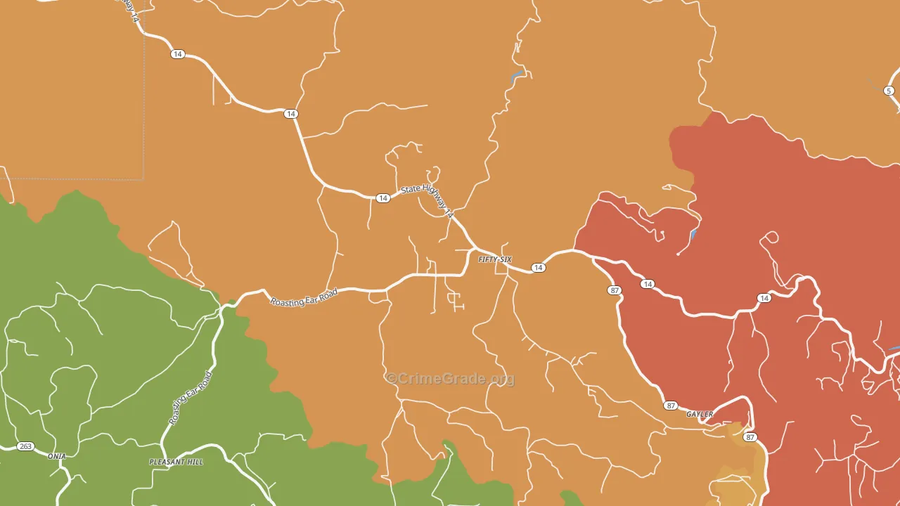 Fifty-Six, AR Map of Robbery Rates