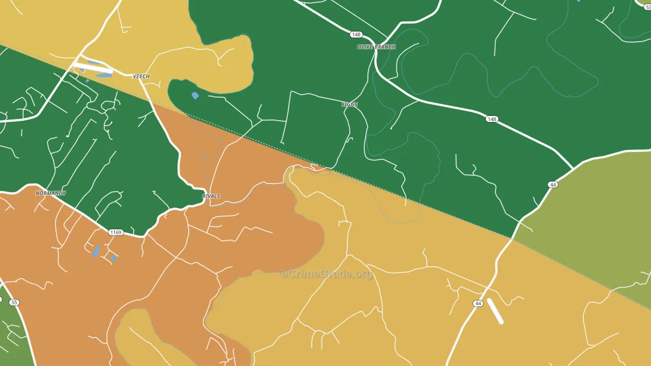 Figg, KY Map of Robbery Rates