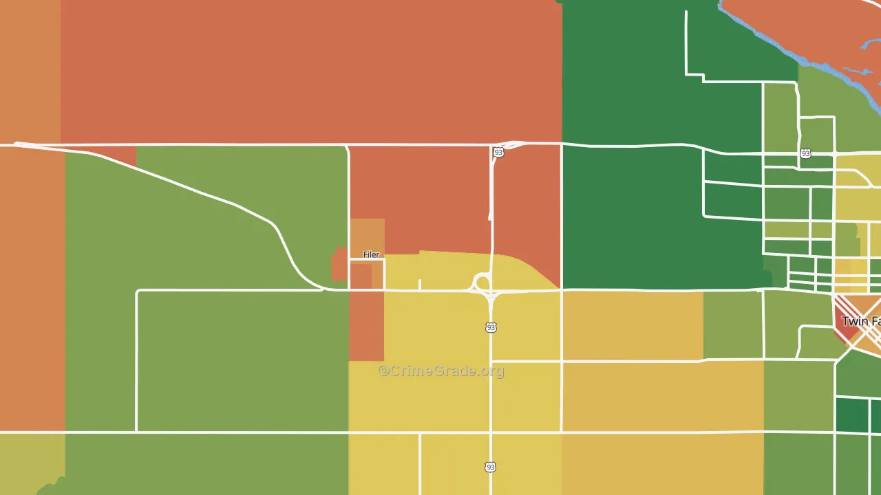 Filer, ID Map of Robbery Rates