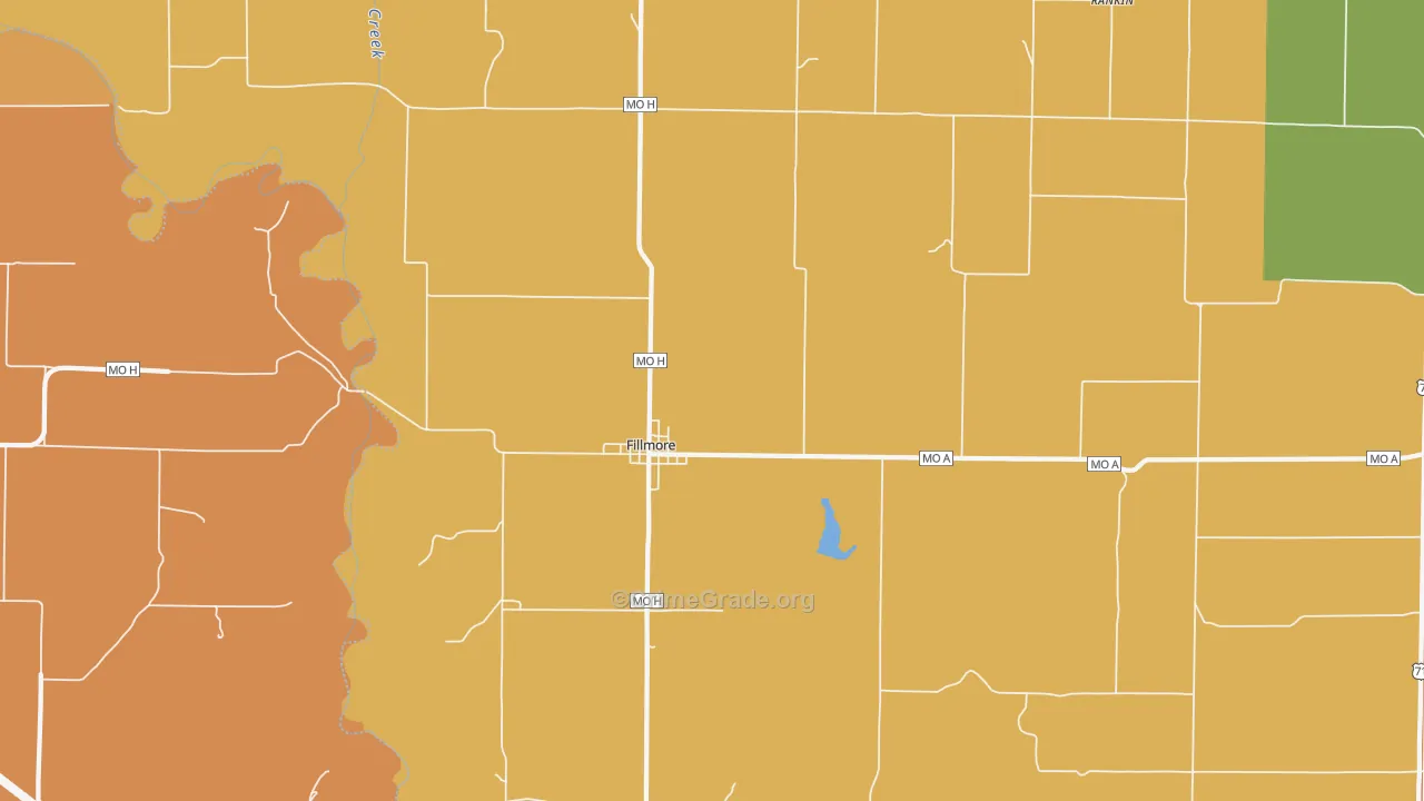 Fillmore, MO Map of Robbery Rates