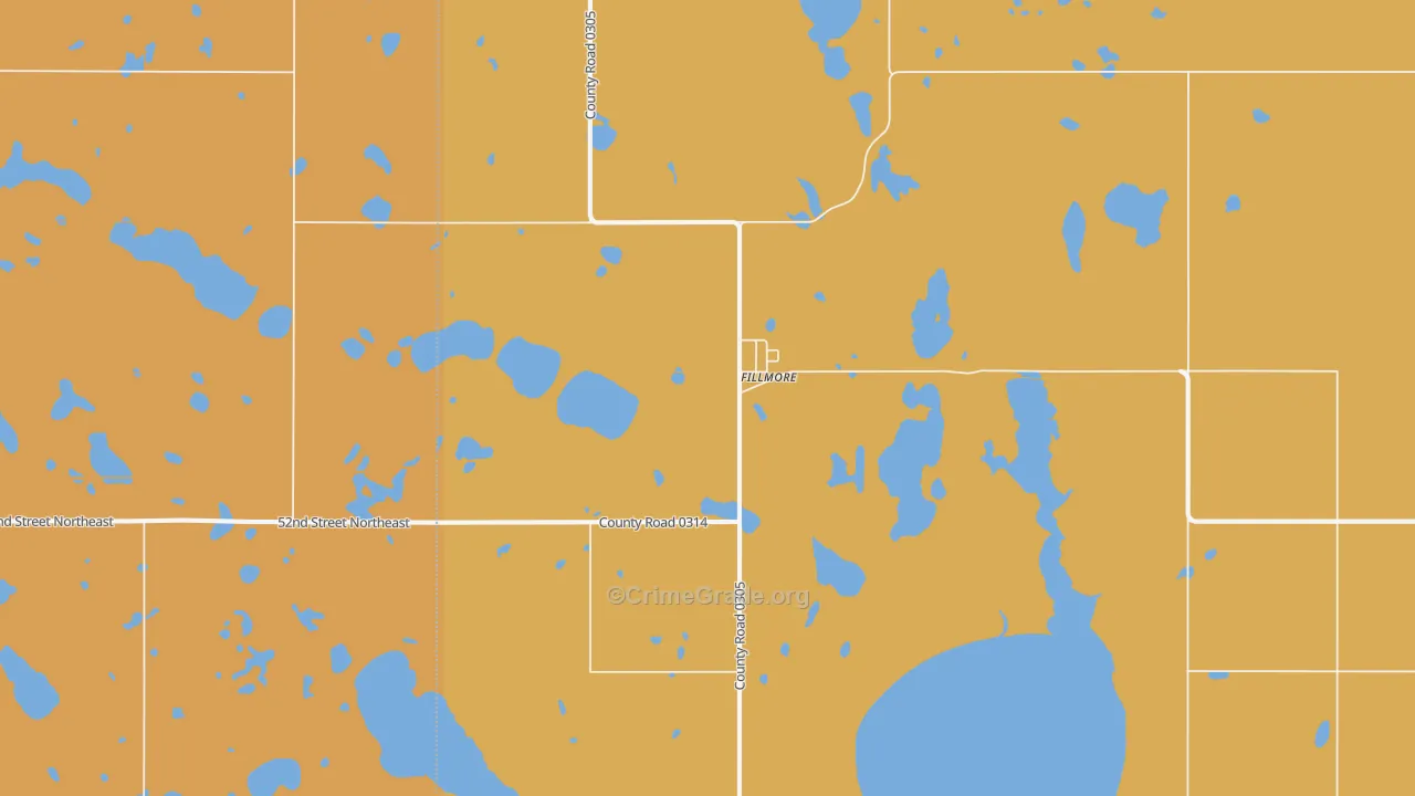 Fillmore, ND Map of Robbery Rates