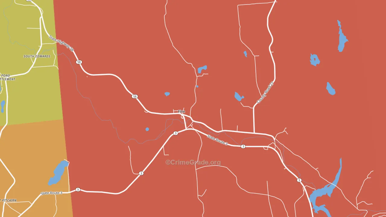 Fine, NY Map of Robbery Rates