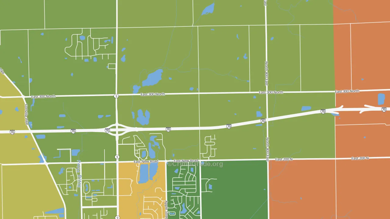 Finly, IN Map of Robbery Rates