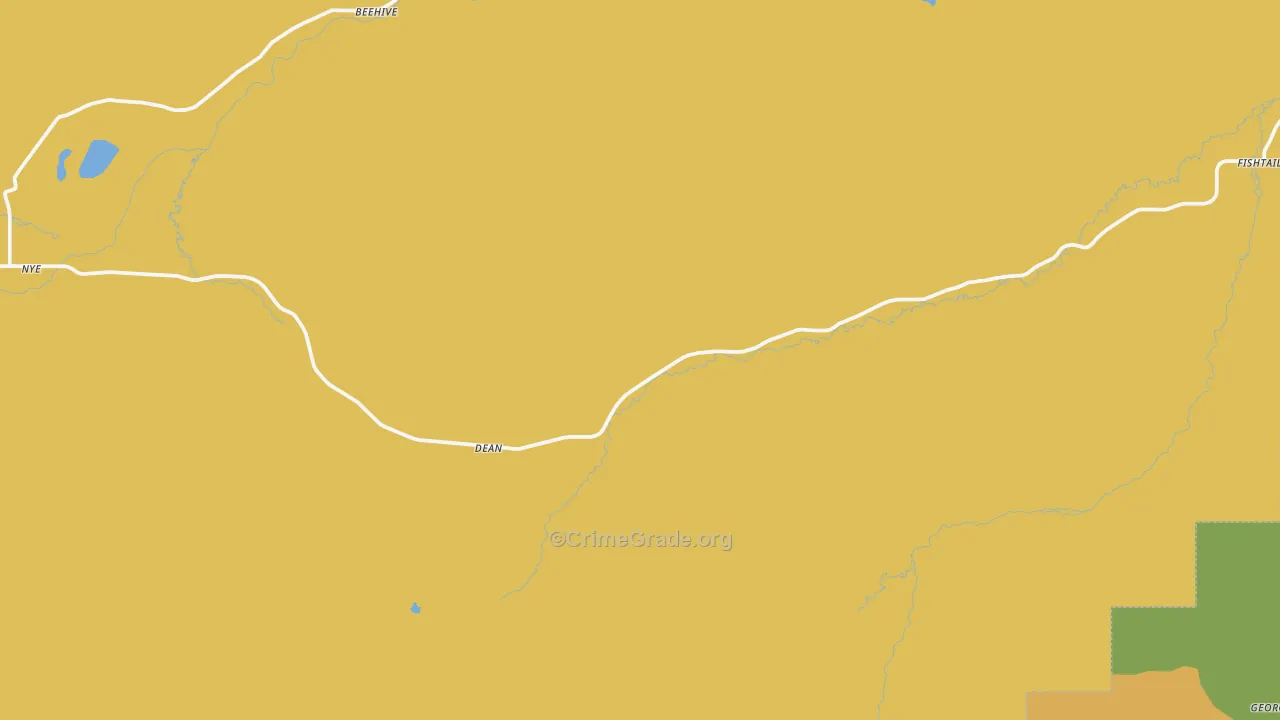 Fishtail, MT Map of Robbery Rates