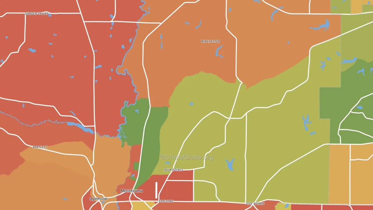 Five Points, GA Map of Robbery Rates