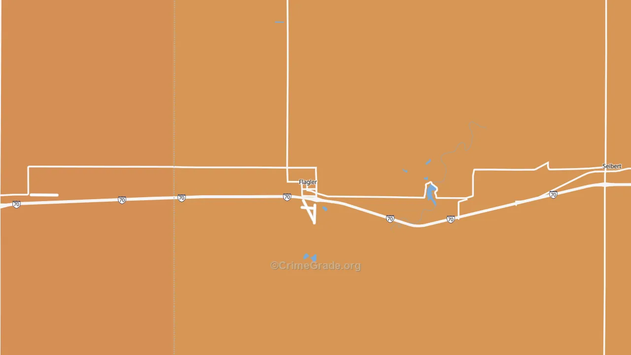 Flagler, CO Map of Robbery Rates