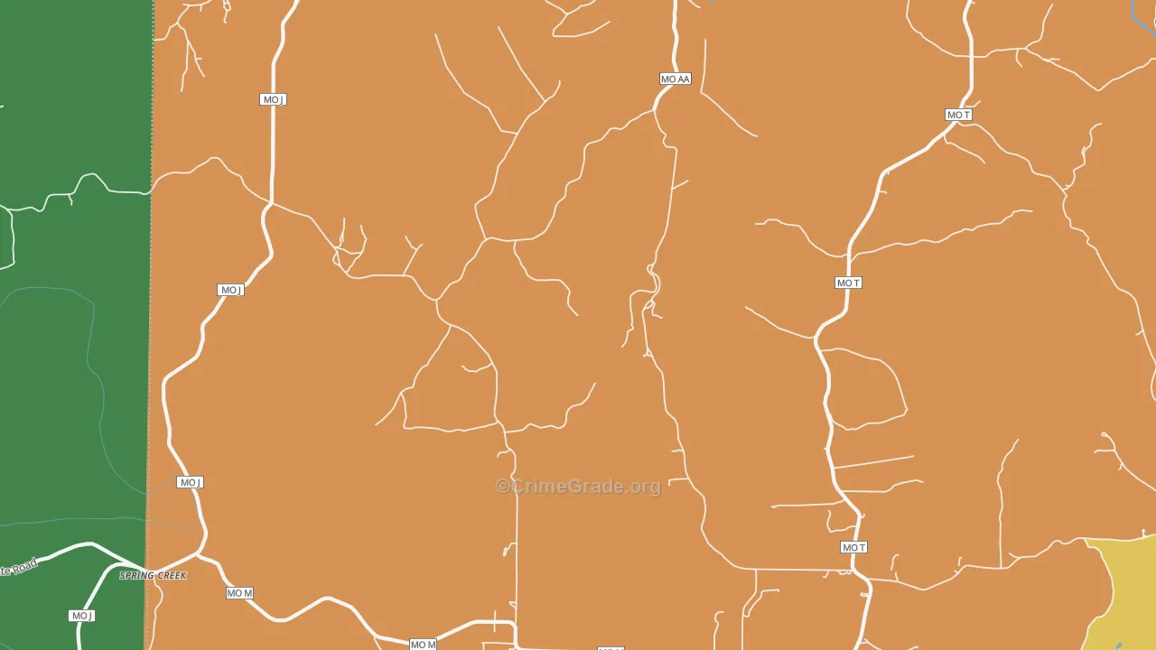 Flat, MO Map of Robbery Rates