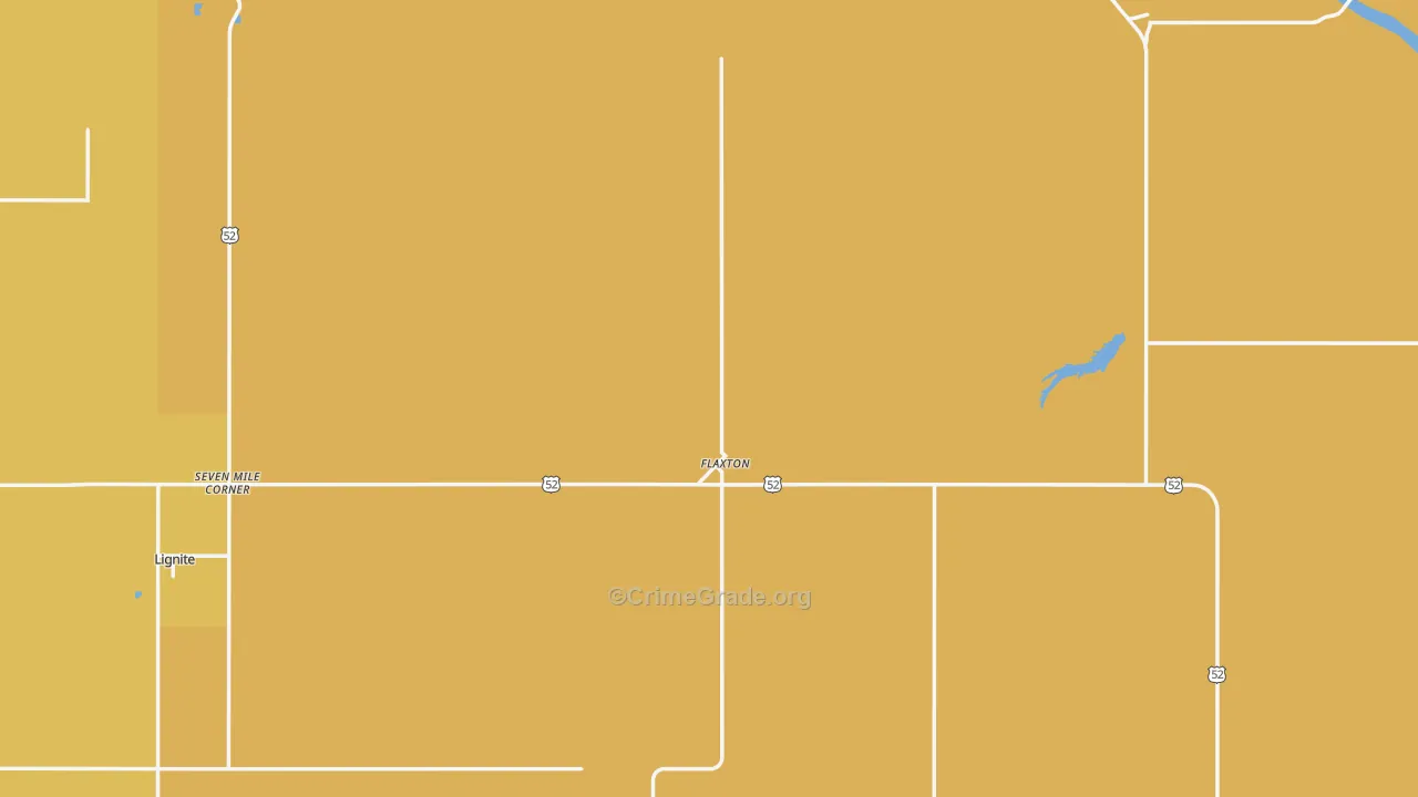 Flaxton, ND Map of Robbery Rates