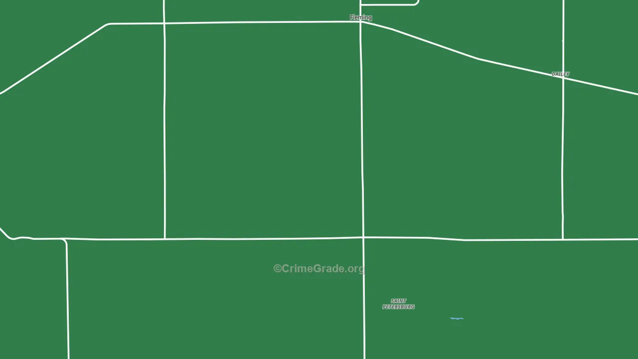 Fleming, CO Map of Robbery Rates