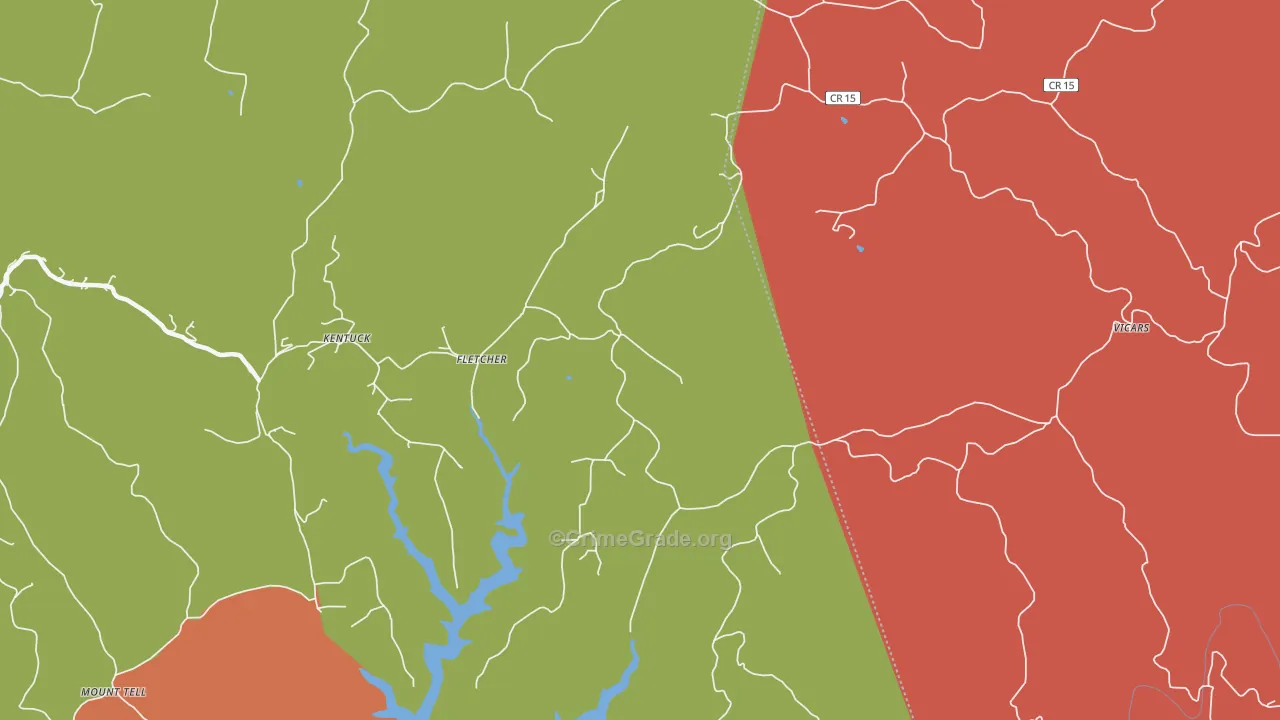 Fletcher, WV Map of Robbery Rates