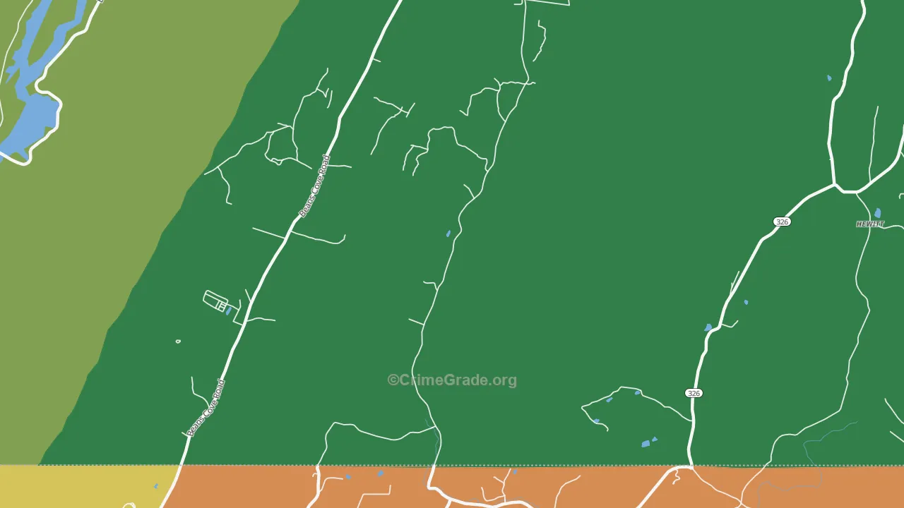 Flintstone, PA Map of Robbery Rates
