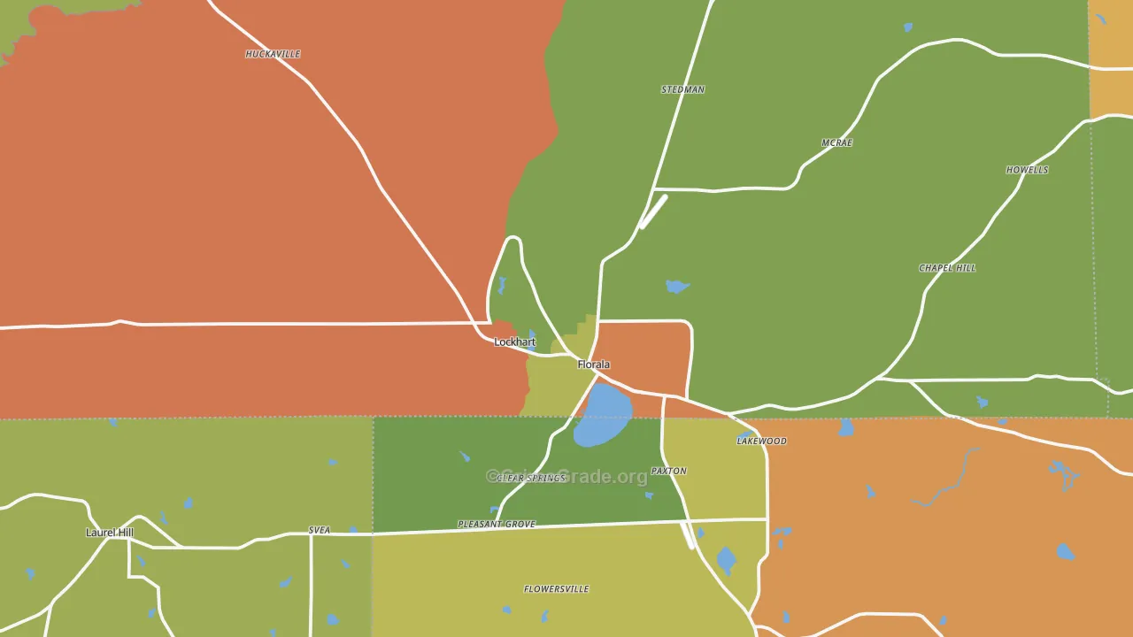 Florala, AL Map of Robbery Rates