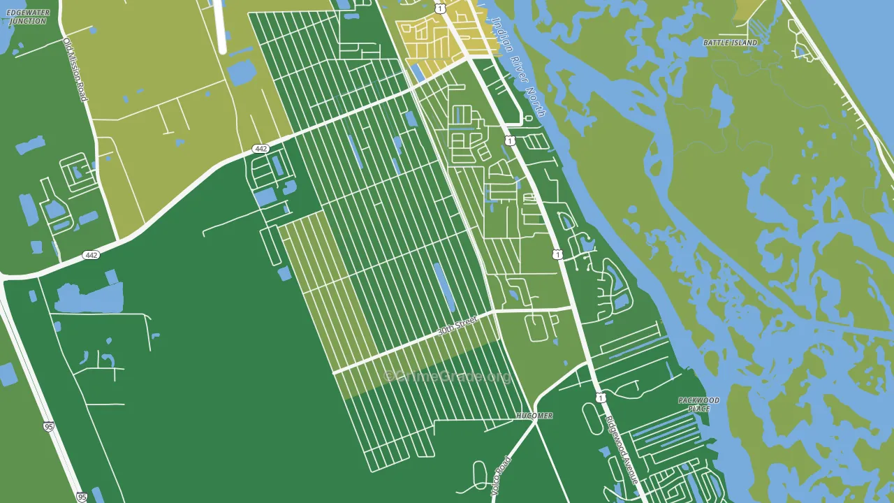 Florida Shores, Edgewater, FL Map of Robbery Rates