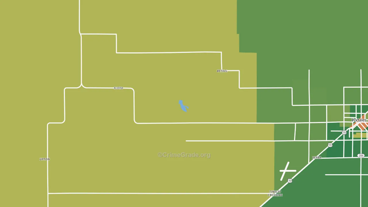 Floyd, NM Map of Robbery Rates