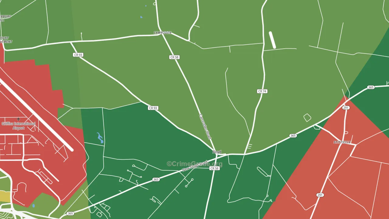Floyd, NY Map of Robbery Rates