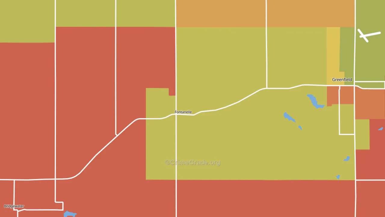 Fontanelle, IA Map of Robbery Rates
