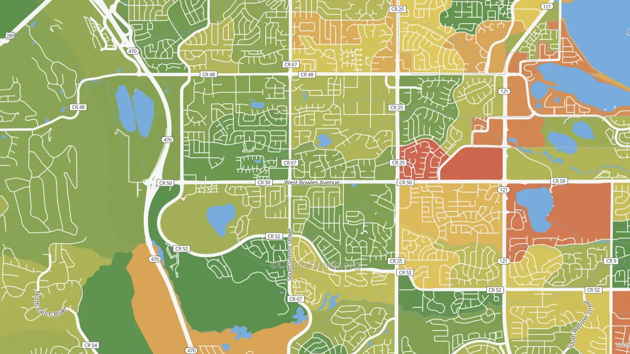 Foothill Green, Dakota Ridge, CO Map of Robbery Rates