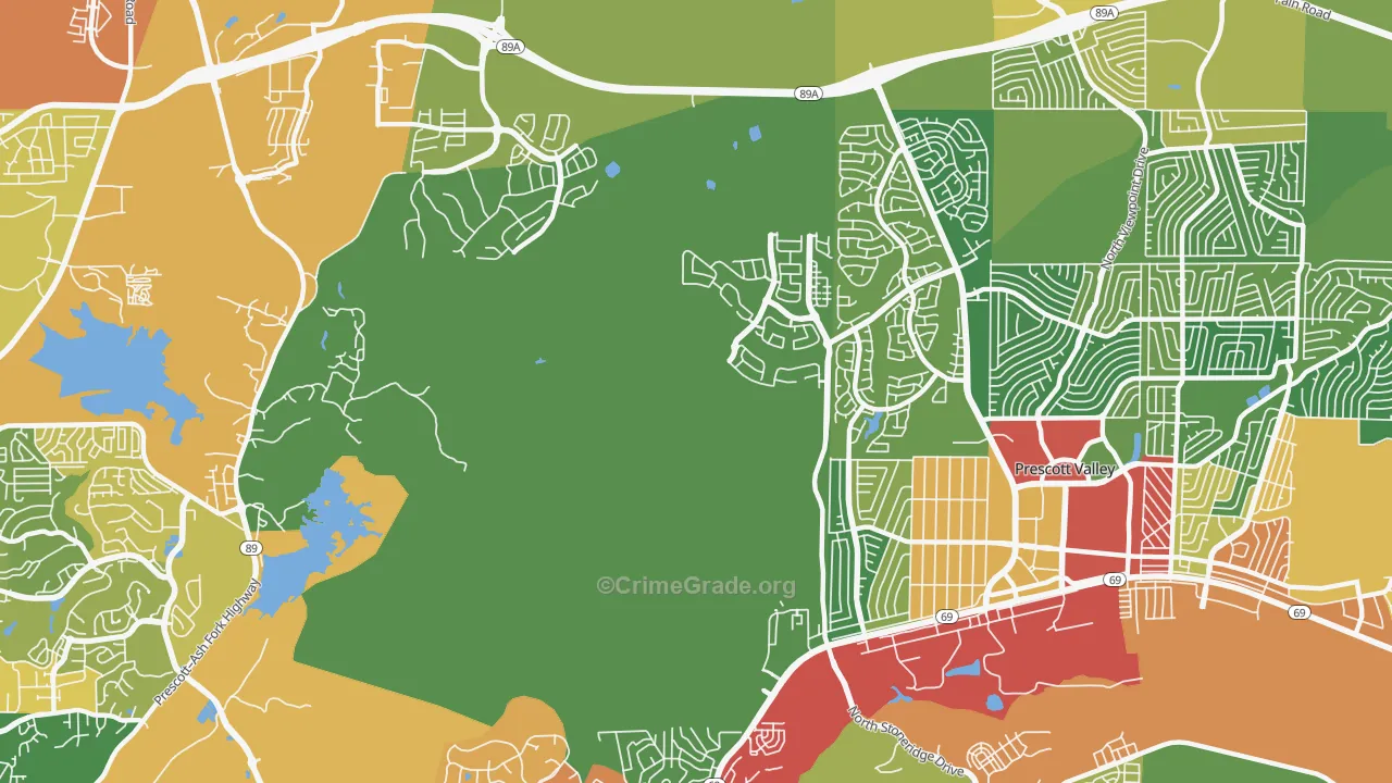 Forbing Park, AZ Map of Robbery Rates