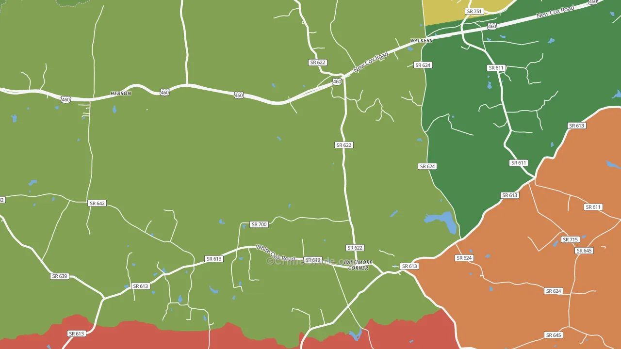 Ford, VA Map of Robbery Rates