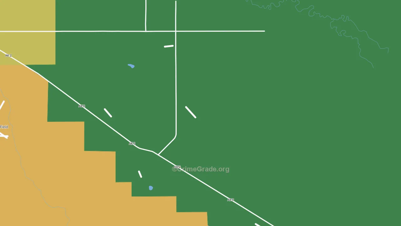 Fort Greely, AK Map of Robbery Rates