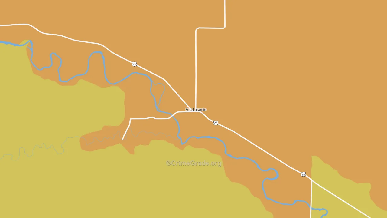 Fort Laramie, WY Map of Robbery Rates