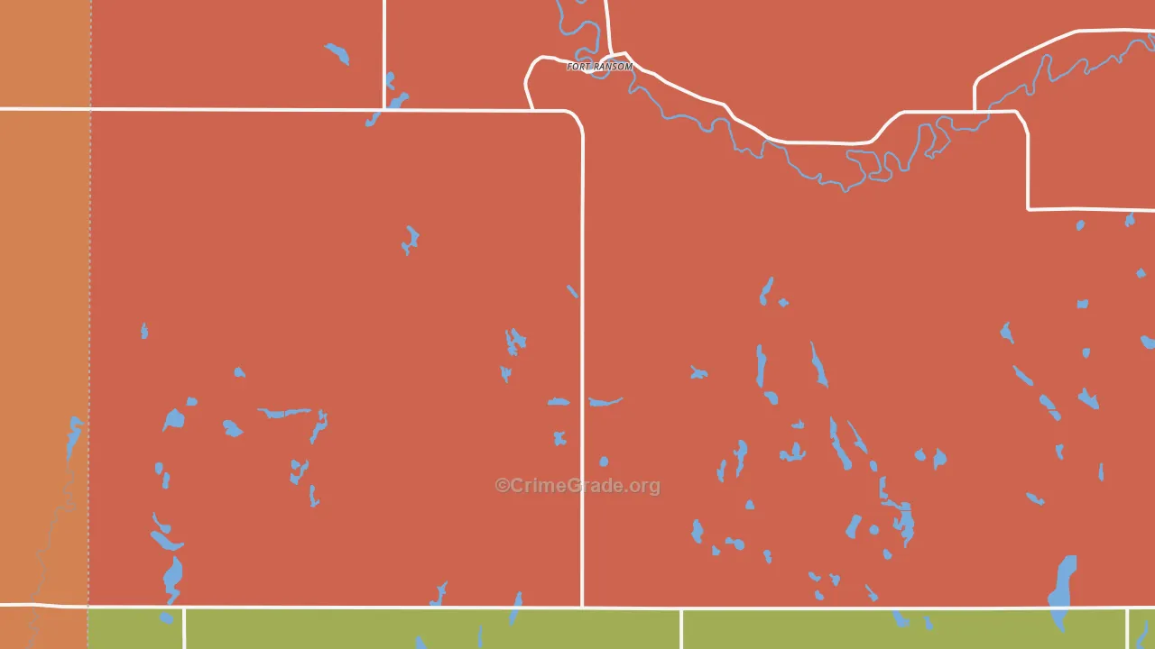 Fort Ransom, ND Map of Robbery Rates