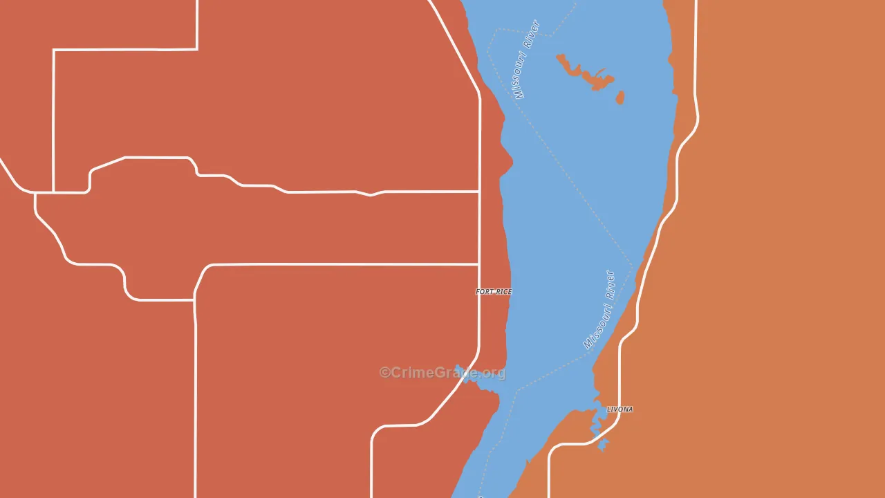Fort Rice, ND Map of Robbery Rates