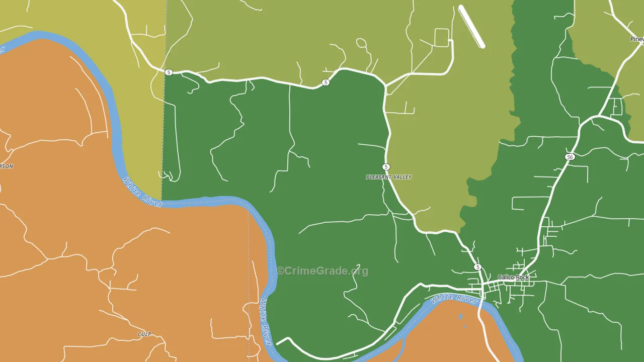 Forty Four, AR Map of Robbery Rates