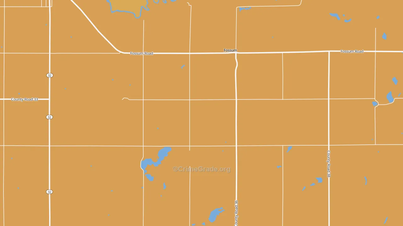 Fossum, MN Map of Robbery Rates