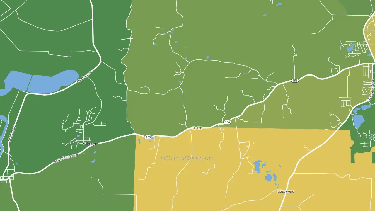 Foster Pond, IL Map of Robbery Rates