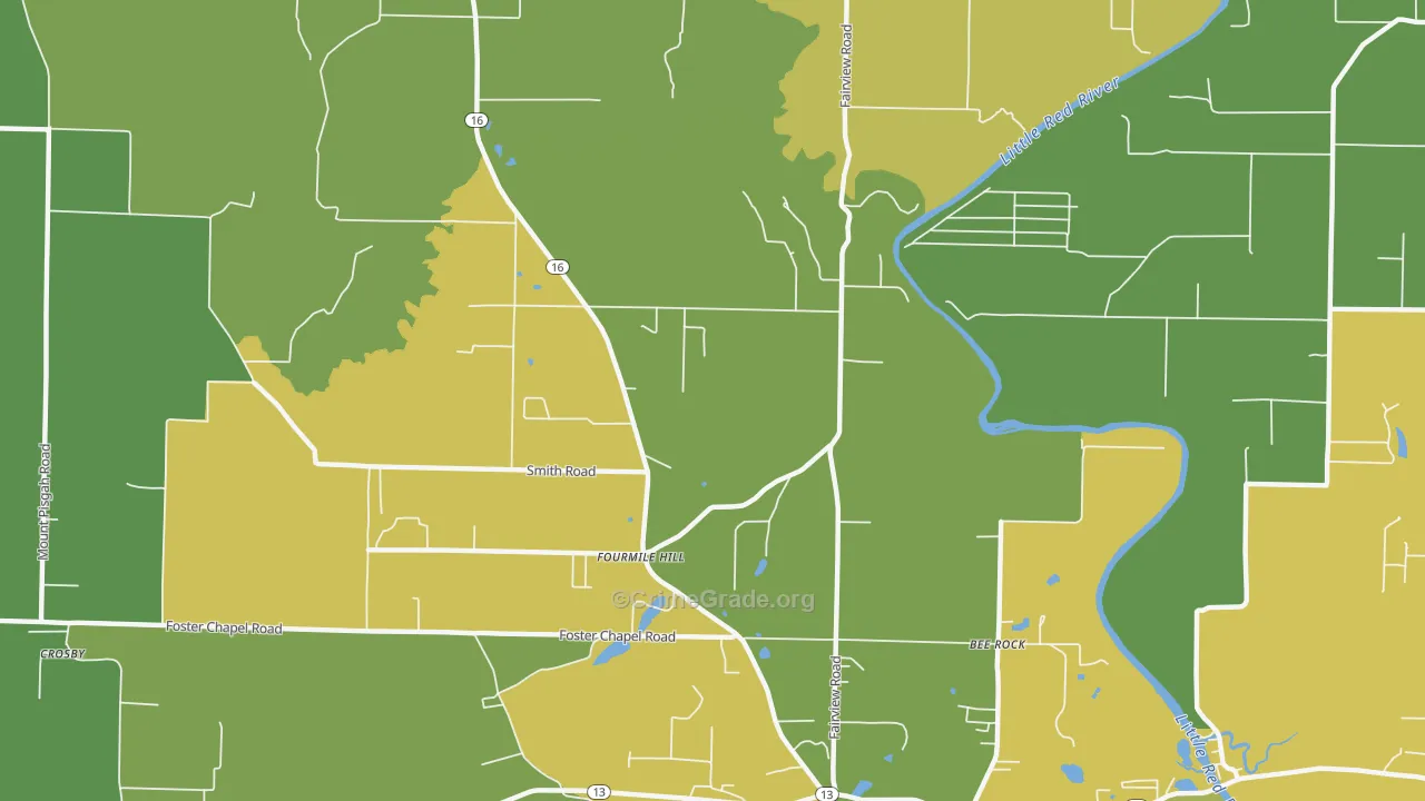 Fourmile Hill, AR Map of Robbery Rates