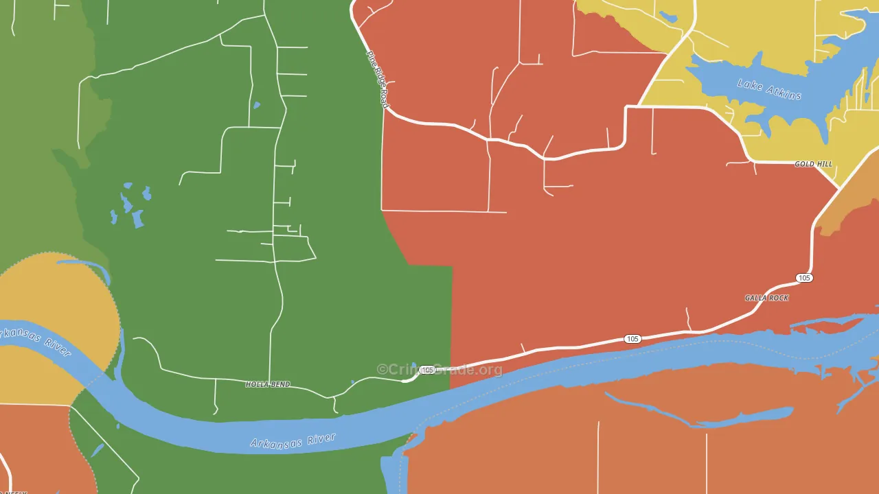 Fowler, AR Map of Robbery Rates