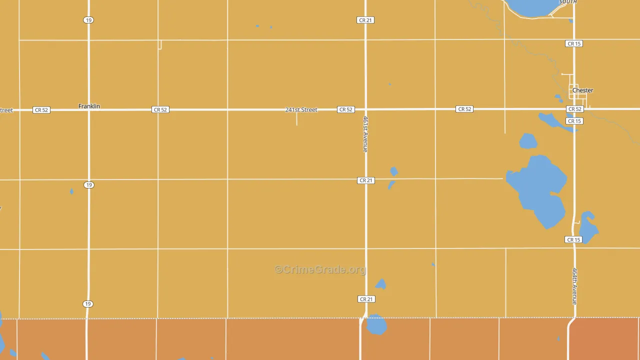 Franklin, SD Map of Robbery Rates
