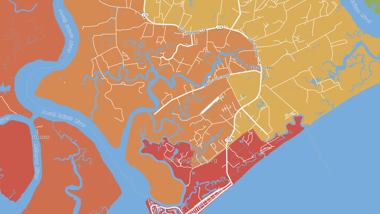 Freedman, SC Map of Robbery Rates