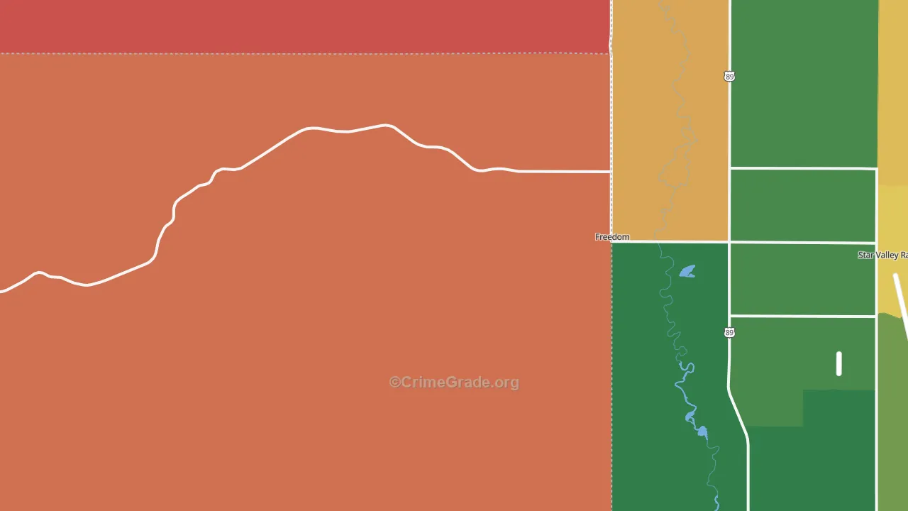 Freedom, ID Map of Robbery Rates