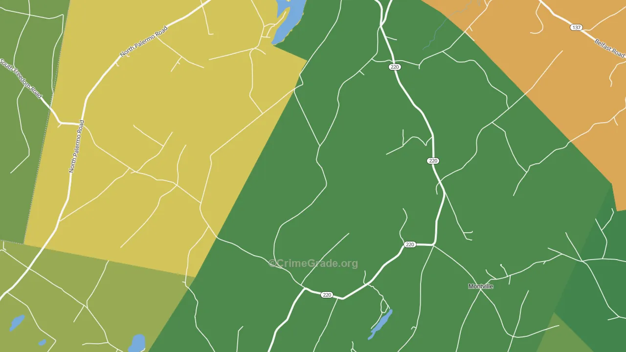 Freedom, ME Map of Robbery Rates