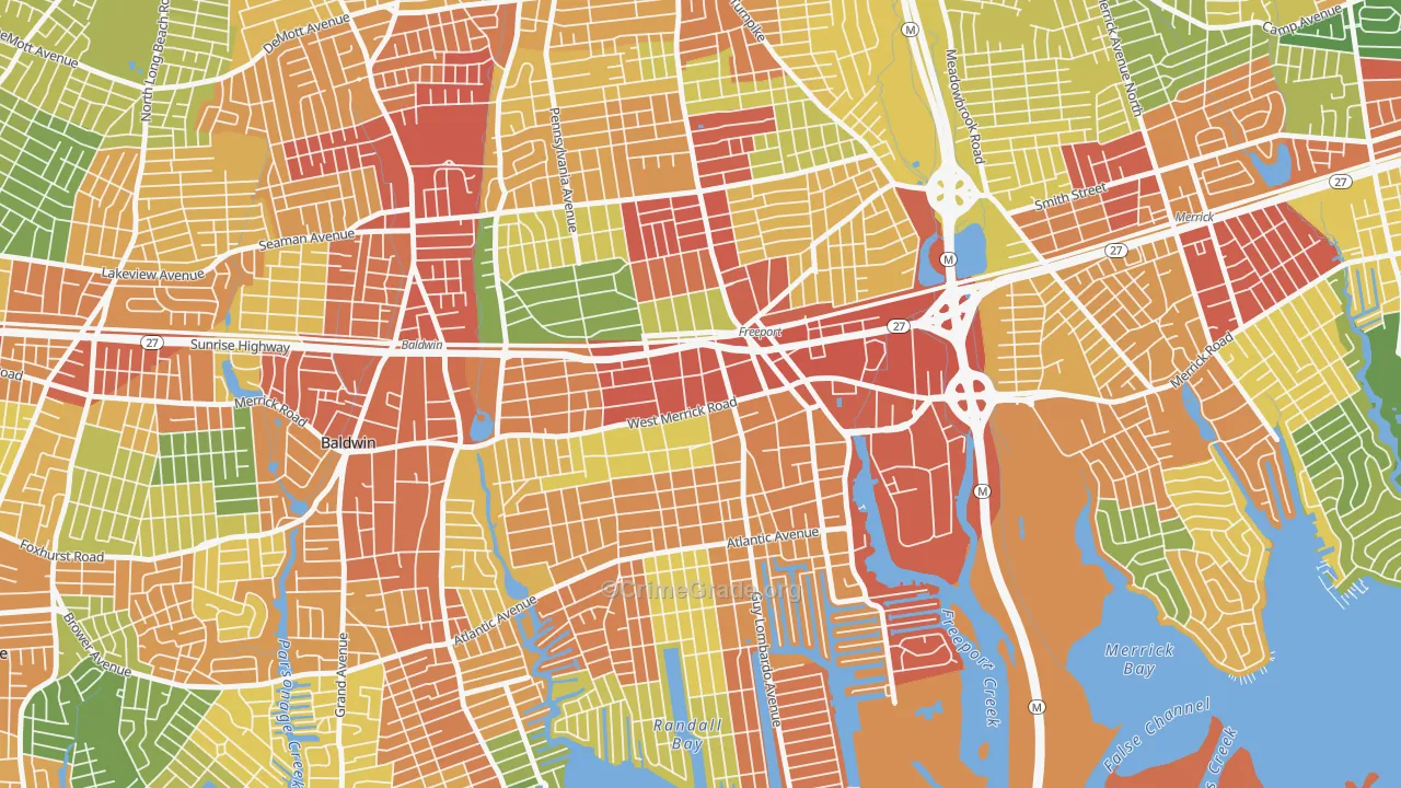 Freeport, NY Map of Robbery Rates