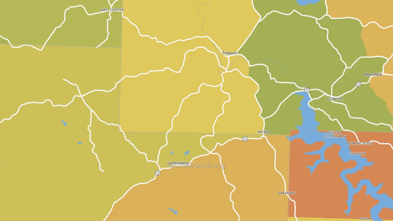 Freeport, OH Map of Robbery Rates