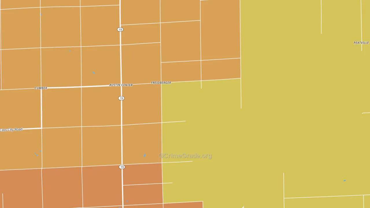 Freidberger, MI Map of Robbery Rates