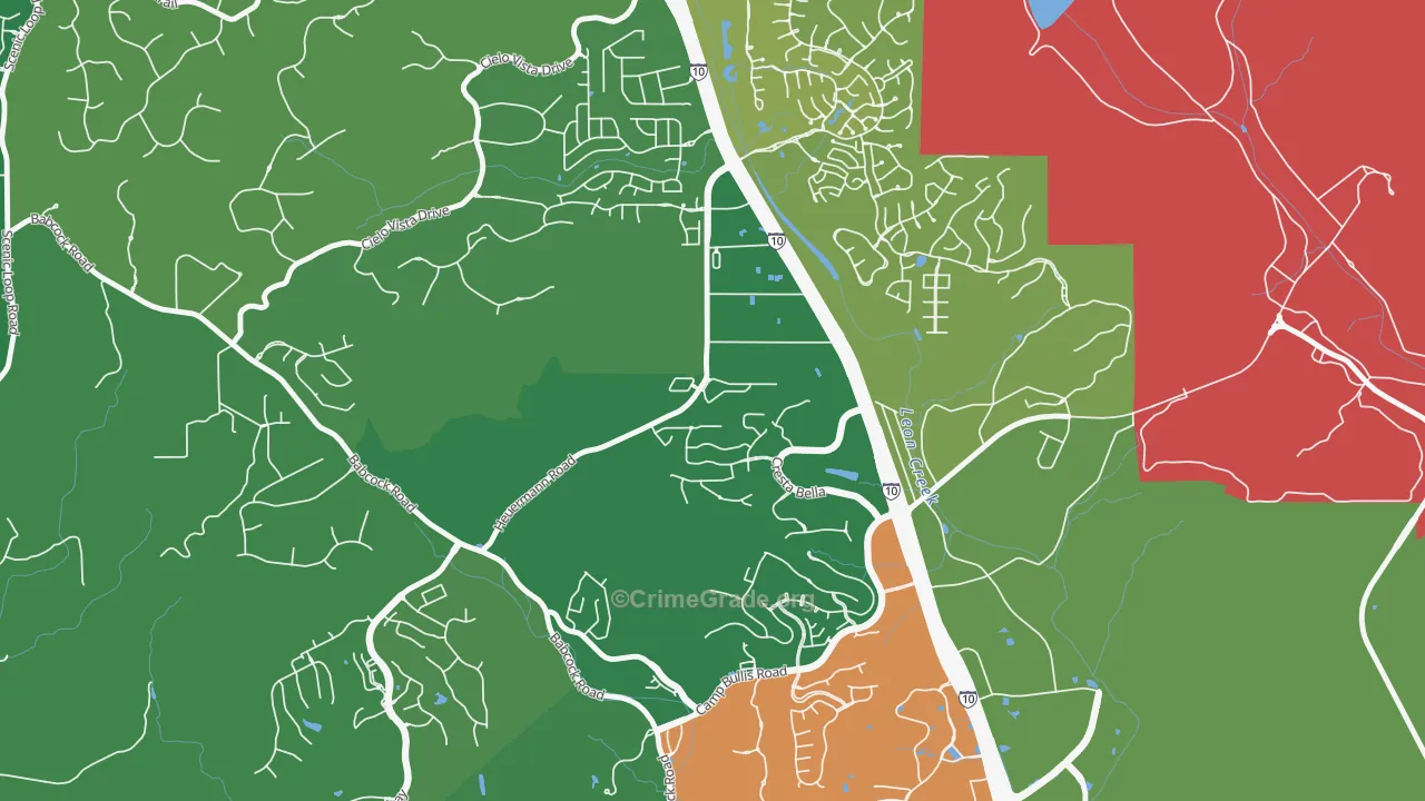 Friends of Friedrich Wilderness Park, San Antonio, TX Map of Robbery Rates