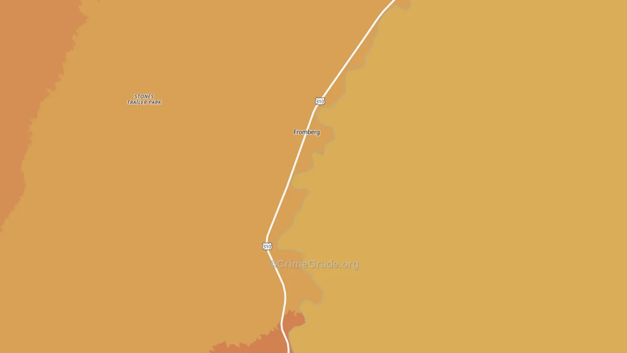 Fromberg, MT Map of Robbery Rates