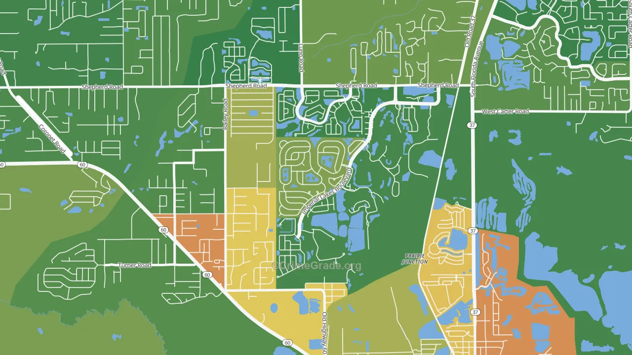 Fuller Heights, FL Map of Robbery Rates