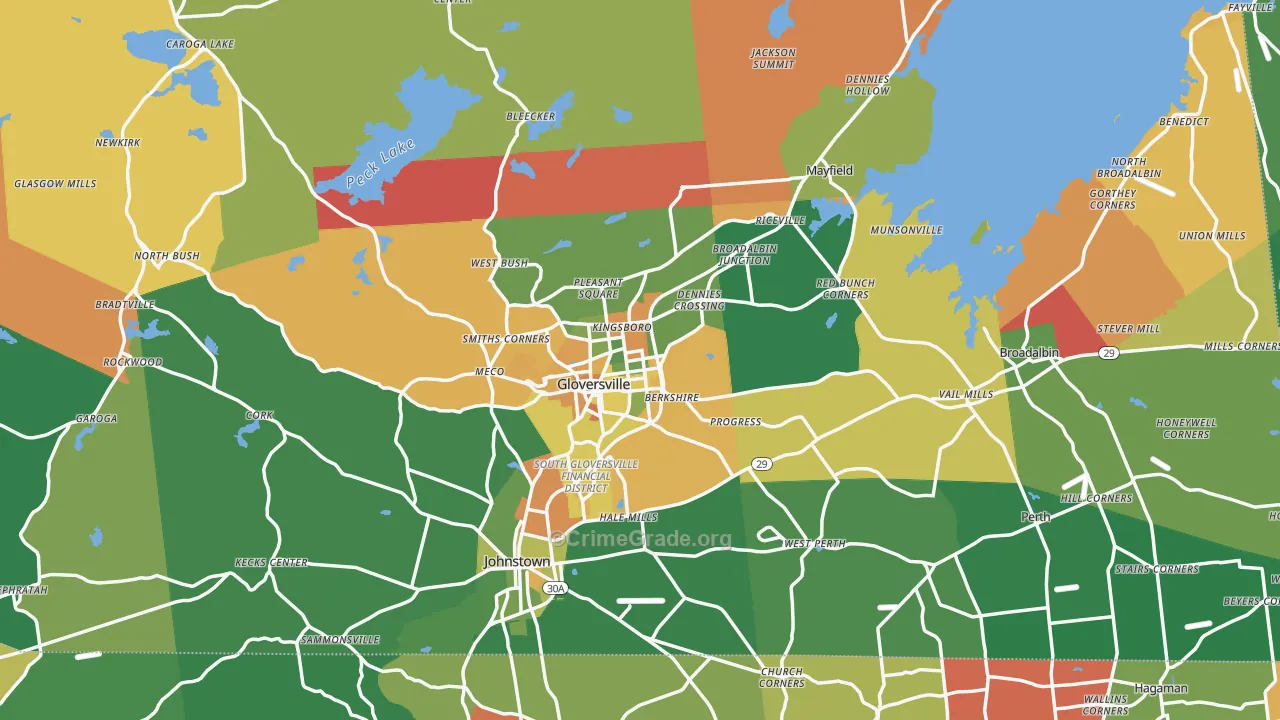 Fulton County, NY Map of Robbery Rates
