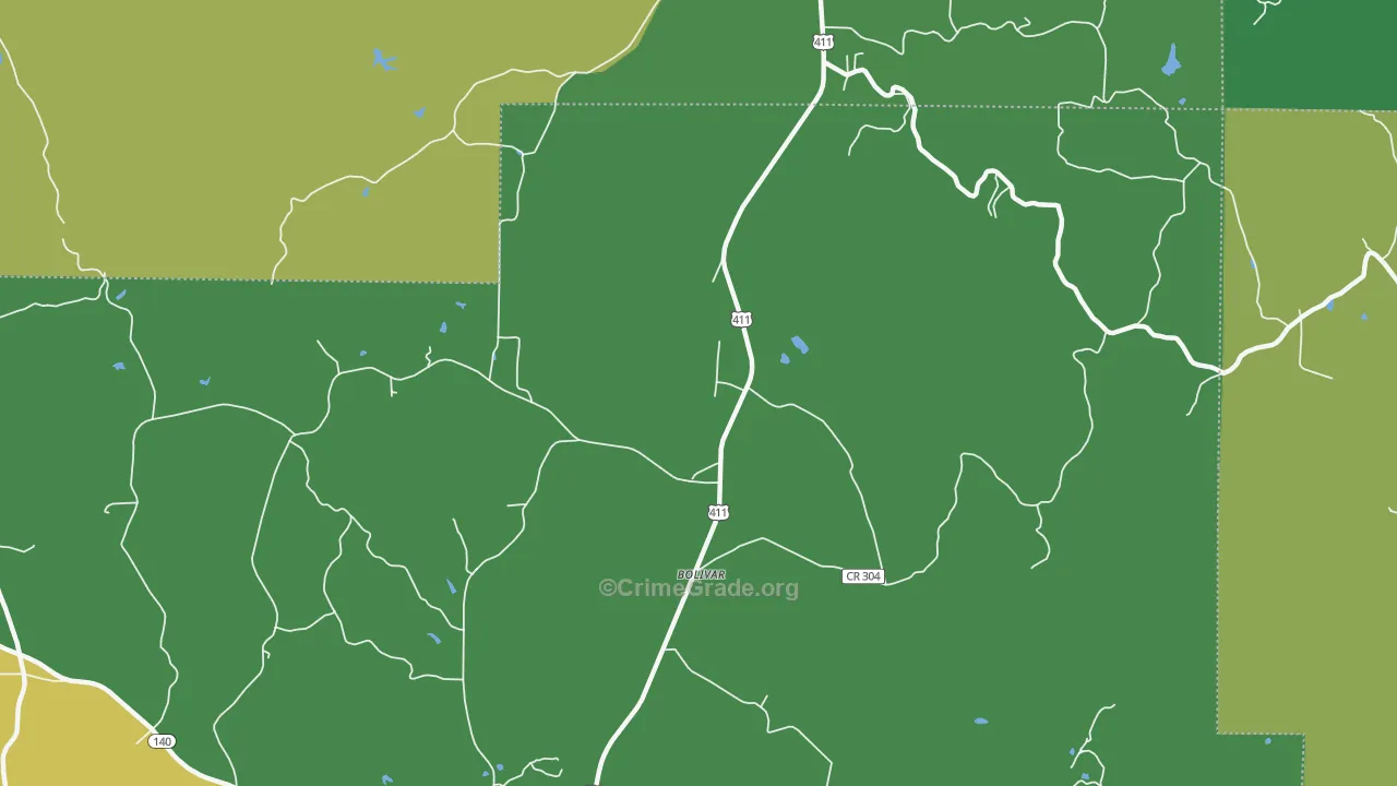 Funkhouser, GA Map of Robbery Rates
